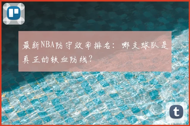 最新NBA防守效率排名：哪支球队是真正的铁血防线？